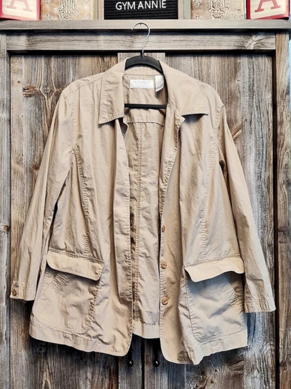 Elisabeth by Liz Claiborne Utility Jacket Tan Petite 2
